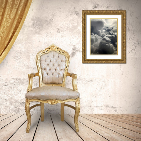 Cloudy Sky III Gold Ornate Wood Framed Art Print with Double Matting by Grayscale