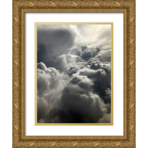 Cloudy Sky III Gold Ornate Wood Framed Art Print with Double Matting by Grayscale