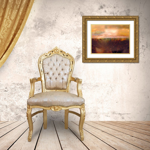 Stone Edge I Gold Ornate Wood Framed Art Print with Double Matting by Grayscale