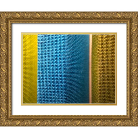 Fabric II Gold Ornate Wood Framed Art Print with Double Matting by Grayscale
