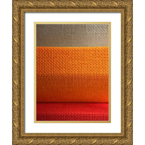Fabric III Gold Ornate Wood Framed Art Print with Double Matting by Grayscale