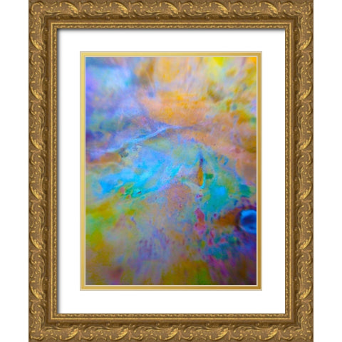 Oxidized Metal X Gold Ornate Wood Framed Art Print with Double Matting by Grayscale