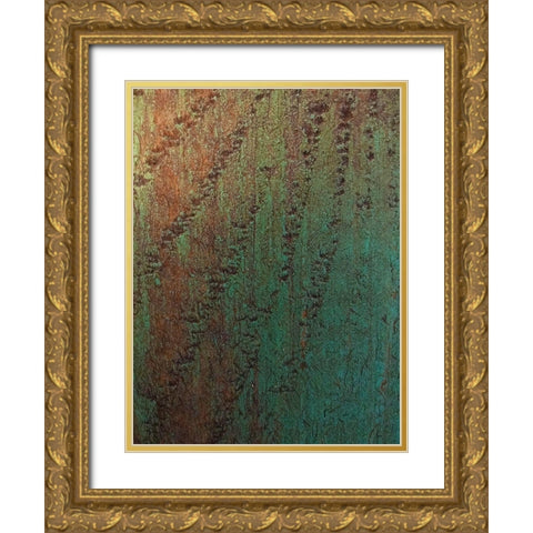 Painted Wood Panel III Gold Ornate Wood Framed Art Print with Double Matting by Grayscale