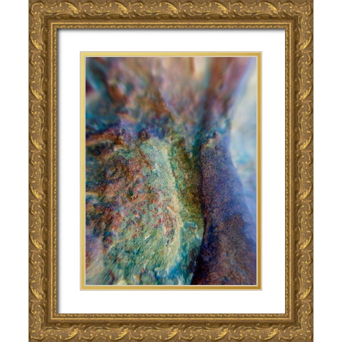 Oxidized Metal XII Gold Ornate Wood Framed Art Print with Double Matting by Grayscale