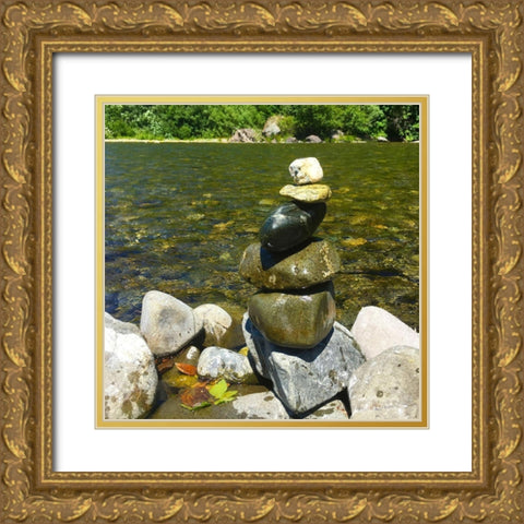 Carins II Gold Ornate Wood Framed Art Print with Double Matting by Grayscale