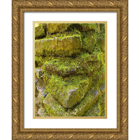 Stone Stack I Gold Ornate Wood Framed Art Print with Double Matting by Grayscale