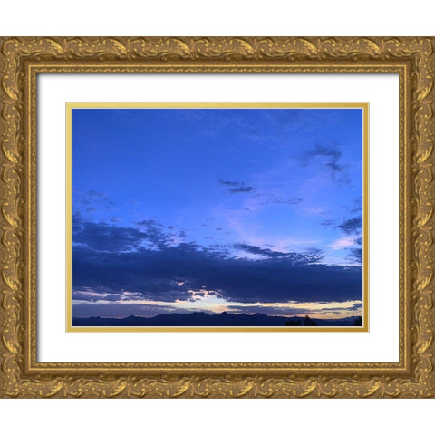Sunset I Gold Ornate Wood Framed Art Print with Double Matting by Grayscale