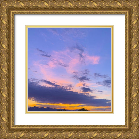 Sunset II Gold Ornate Wood Framed Art Print with Double Matting by Grayscale