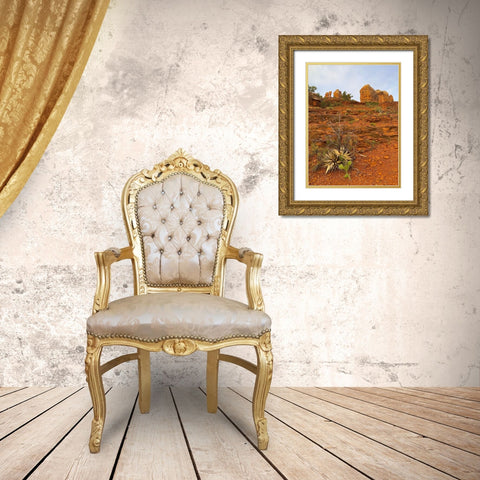 Sedona II Gold Ornate Wood Framed Art Print with Double Matting by Grayscale
