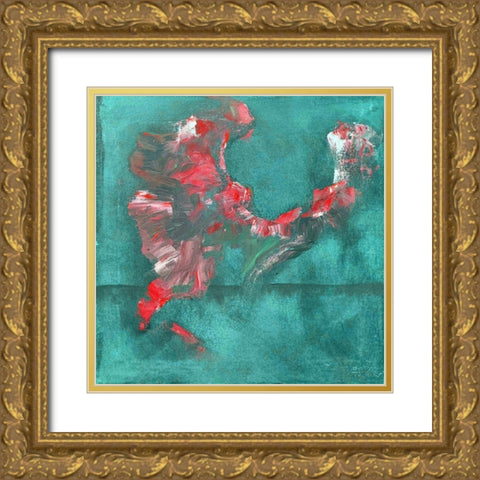 Shaman Dance VII Gold Ornate Wood Framed Art Print with Double Matting by Grayscale