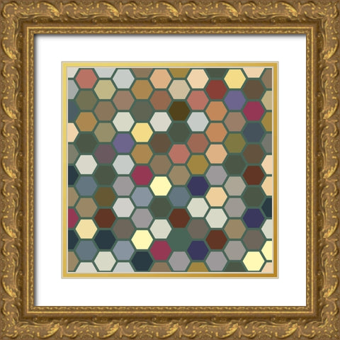 Small Hive II Gold Ornate Wood Framed Art Print with Double Matting by Grayscale