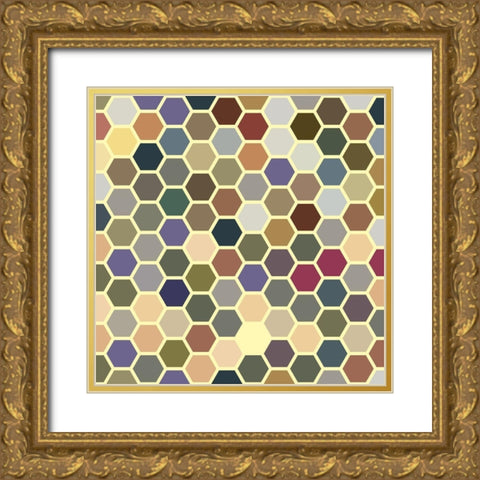 Small Hive III Gold Ornate Wood Framed Art Print with Double Matting by Grayscale