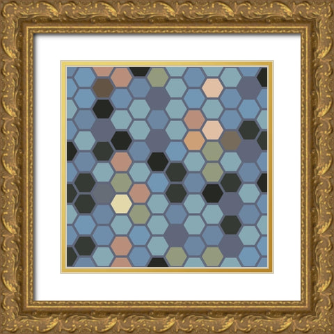Small Hive XIII Gold Ornate Wood Framed Art Print with Double Matting by Grayscale