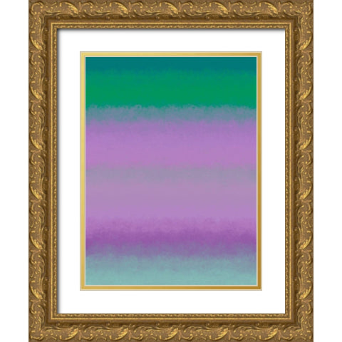 Cool Texture Stripes I Gold Ornate Wood Framed Art Print with Double Matting by Grayscale