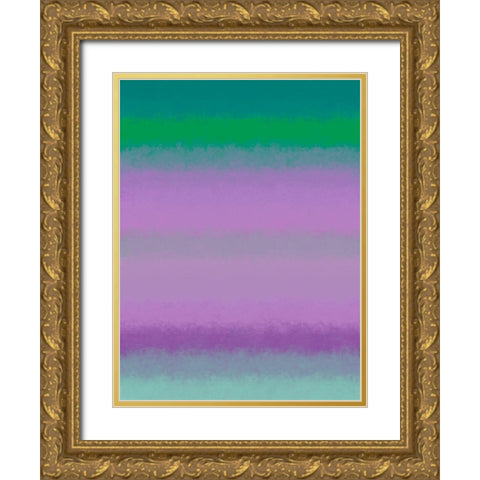 Cool Texture Stripes III Gold Ornate Wood Framed Art Print with Double Matting by Grayscale