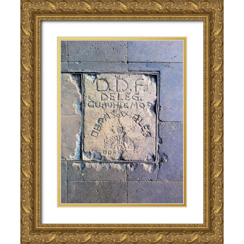 Utility Cover IV Gold Ornate Wood Framed Art Print with Double Matting by Grayscale