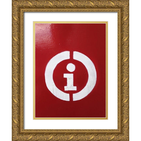 Information Gold Ornate Wood Framed Art Print with Double Matting by Grayscale