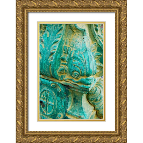 Fish Head I Gold Ornate Wood Framed Art Print with Double Matting by Grayscale