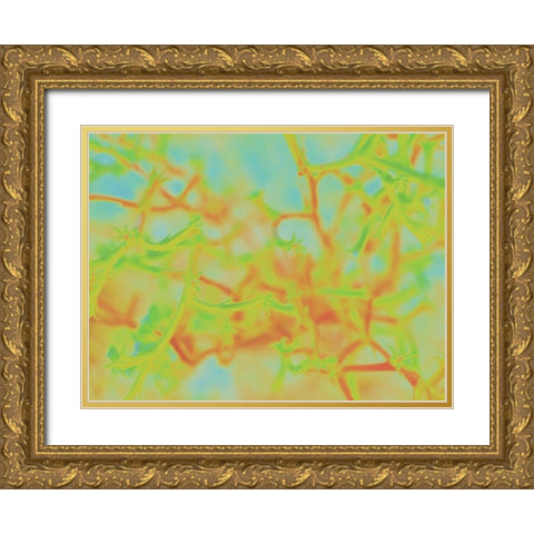 Confetti II Gold Ornate Wood Framed Art Print with Double Matting by Popcorn