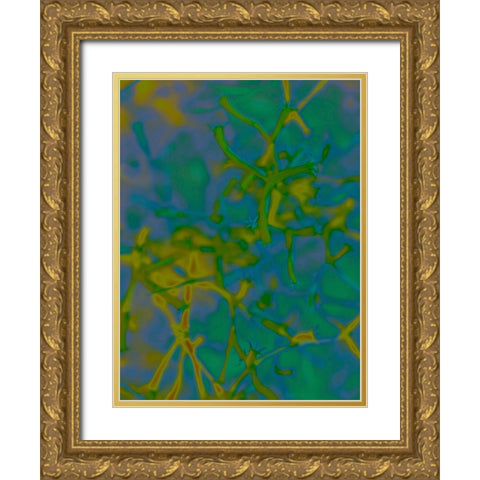 Confetti IV Gold Ornate Wood Framed Art Print with Double Matting by Popcorn