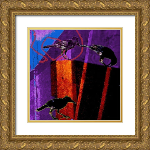 Blackbird: Ode To Envy Gold Ornate Wood Framed Art Print with Double Matting by Popcorn