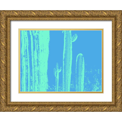 Desert Silhouette VII Gold Ornate Wood Framed Art Print with Double Matting by Popcorn