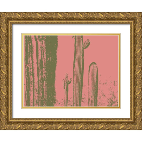 Desert Silhouette VIII Gold Ornate Wood Framed Art Print with Double Matting by Popcorn