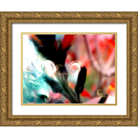 Flore Muse I Gold Ornate Wood Framed Art Print with Double Matting by Popcorn