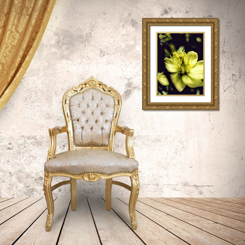 Moody White Flower II Gold Ornate Wood Framed Art Print with Double Matting by Popcorn