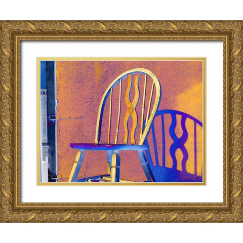 Chair Gold Ornate Wood Framed Art Print with Double Matting by Tenoever, William