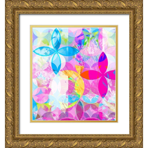 Desert Broom Abstract B Gold Ornate Wood Framed Art Print with Double Matting by Tenoever, William