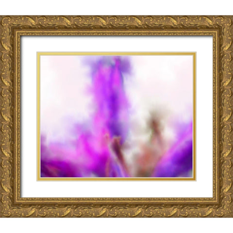 Blue Dicks W/C Bloom 1 Gold Ornate Wood Framed Art Print with Double Matting by Tenoever, William