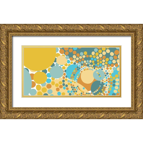 Molecular Gold Ornate Wood Framed Art Print with Double Matting by Tenoever, William