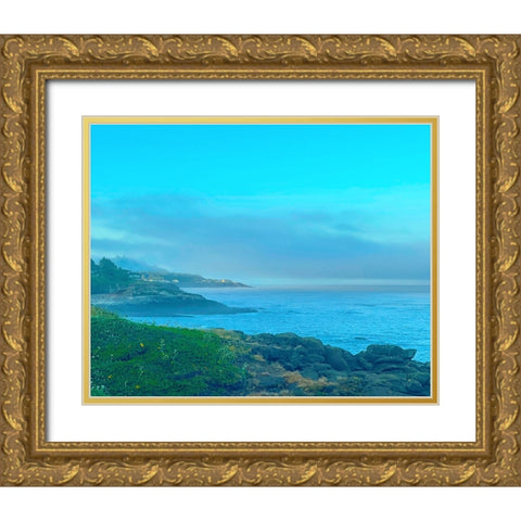 Oregon Coast near Depoe Bay 2 Gold Ornate Wood Framed Art Print with Double Matting by Tenoever, William