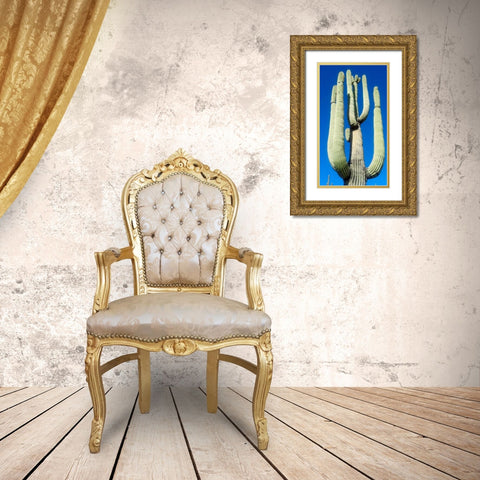 Saguaro 1 Gold Ornate Wood Framed Art Print with Double Matting by Popcorn