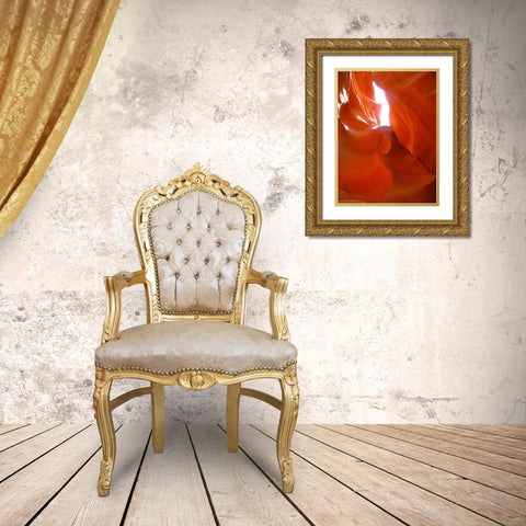 Antelope Canyon II Gold Ornate Wood Framed Art Print with Double Matting by Popcorn