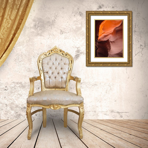 Antelope Canyon VIII Gold Ornate Wood Framed Art Print with Double Matting by Popcorn