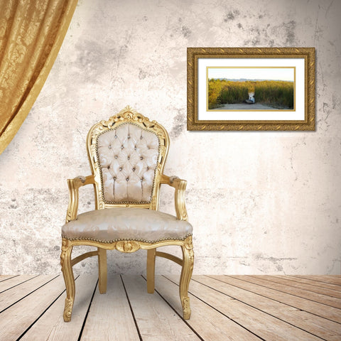 Roper Lake I: Boat Gold Ornate Wood Framed Art Print with Double Matting by Popcorn
