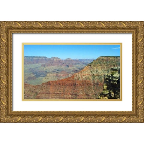 Grand Canyon 2: South Kaibab Gold Ornate Wood Framed Art Print with Double Matting by Popcorn