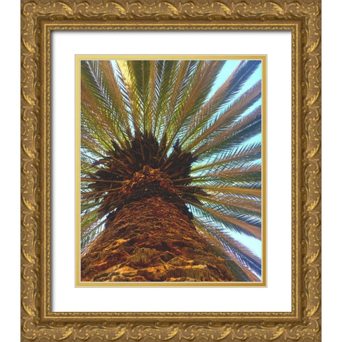 Palm Gold Ornate Wood Framed Art Print with Double Matting by Tenoever, William