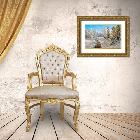 Hoarfrost 2 Gold Ornate Wood Framed Art Print with Double Matting by Basov, Sergej