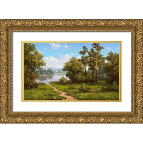 Path Gold Ornate Wood Framed Art Print with Double Matting by Babichev, Vyacheslav