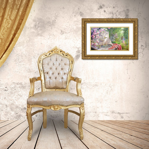 Promenade Gold Ornate Wood Framed Art Print with Double Matting by Dandorf, Olga