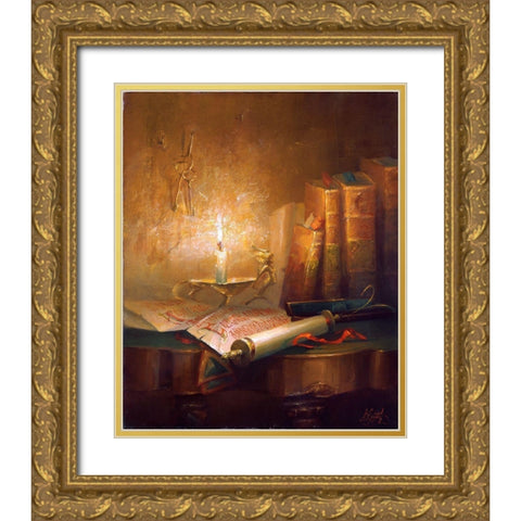 Old testaments Gold Ornate Wood Framed Art Print with Double Matting by Ekimov, Vladimir