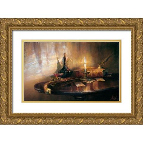 Late evening Gold Ornate Wood Framed Art Print with Double Matting by Ekimov, Vladimir
