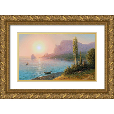 Quiet evening Gold Ornate Wood Framed Art Print with Double Matting by Goryachev, Alexander