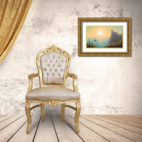Swallows Nest.Silence Gold Ornate Wood Framed Art Print with Double Matting by Goryachev, Alexander