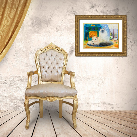 Petersburg evening Gold Ornate Wood Framed Art Print with Double Matting by Kotinova, Galina