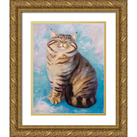 March Gold Ornate Wood Framed Art Print with Double Matting by Kotinova, Galina