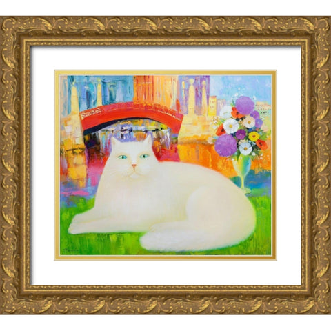 Summer day  Gold Ornate Wood Framed Art Print with Double Matting by Kotinova, Galina